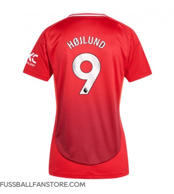 Manchester United Rasmus Hojlund #9 Replik Heimtrikot Damen 2024-25 Kurzarm